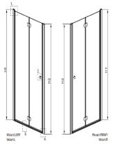 Дверь складывающаяся в нишу EOS DWB 70/L (Radaway) 700х1970