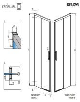 Дверь раздвижная в нишу IDEA Black DWJ 100 Right (Radaway) 1000x2005