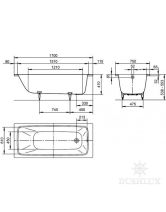 Стальная ванна CAYONO Мод.747 (KALDEWEI) 150х70  белая