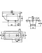 Стальная ванна SANIFORM PLUS Мод. 362-1 (KALDEWEI) 160х70  белая