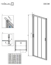 Дверь раздвижная в нишу IDEA EVO DW 75 (Radaway) 750x2000