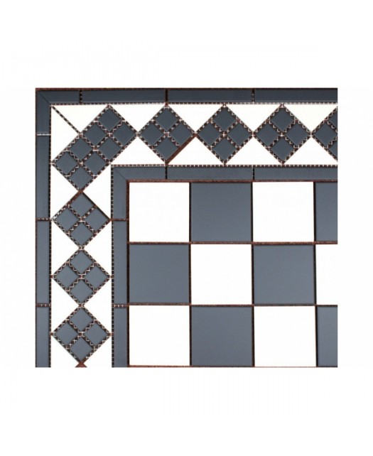 Бордюр керамический Border LISBON-1 with 1 strip Stand.(Tr.16, Dots 14, Strips 14) (TopCer) Португалия 28х15