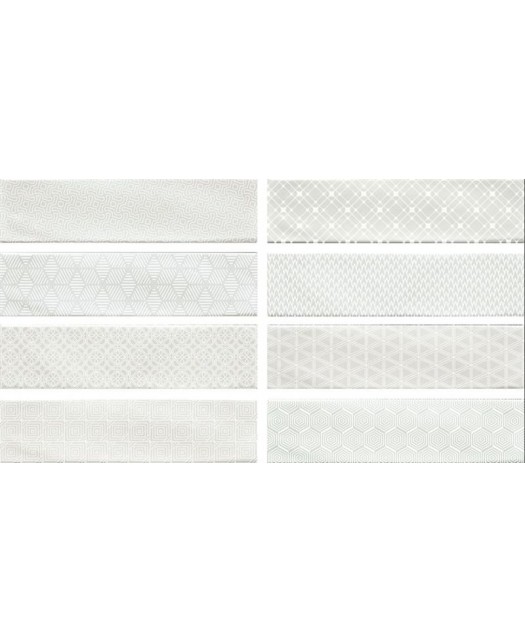 Керамическая плитка Decor Opal white (Cifre Ceramica) Испания 7,5х30