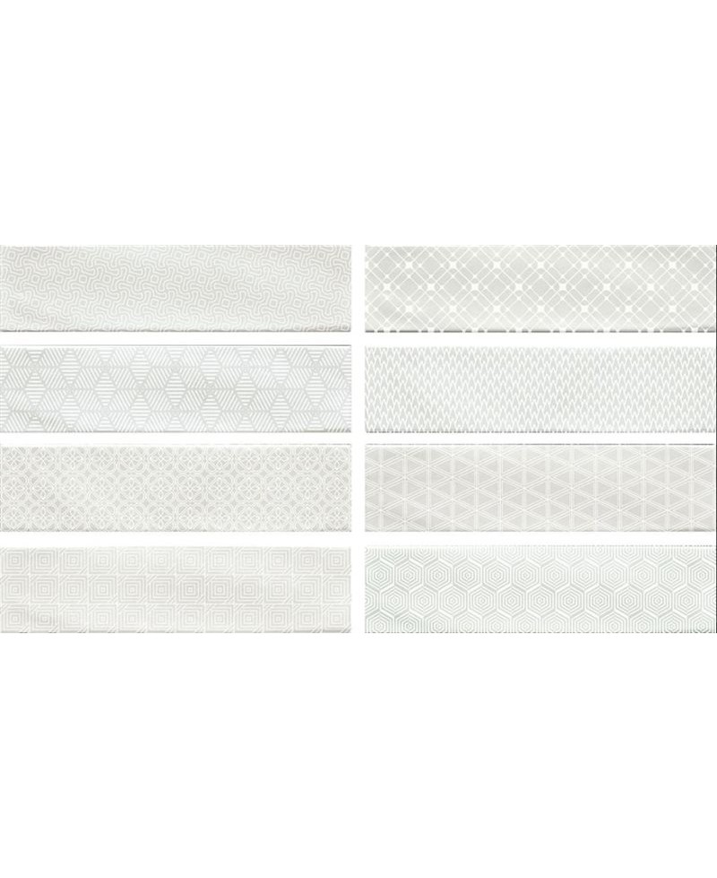 Керамическая плитка Decor Opal white (Cifre Ceramica) Испания 7,5х30