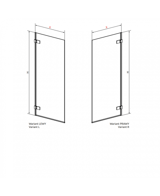 Штора для ванны ARTA PNJ 70 L (Radaway) 700x1500