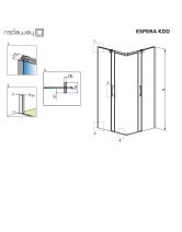 Дверь раздвижная для угловой установки Espera KDD 100/L (Radaway) 1000x2000