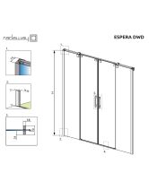 Дверь раздвижная в нишу ESPERA DWD 180 (Radaway) 1800x2000