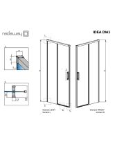 Дверь раздвижная в нишу IDEA DWJ 120 Left (Radaway) 1200x2005