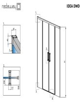 Дверь раздвижная в нишу IDEA DWD 170 (Radaway) 1700x2005