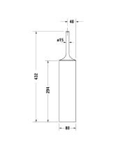 Ершик для унитаза Starck T напольный (Duravit) Германия, черный матовый