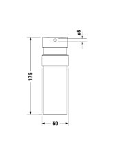 Дозатор для мыла Starck T подвесной (Duravit) Германия, черный матовый