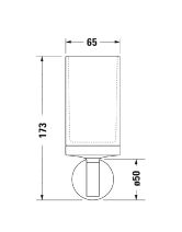 Стакан Starck T подвесной (Duravit) Германия, черный матовый