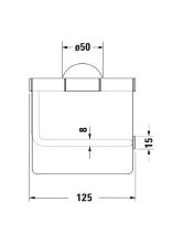 Держатель туалетной бумаги с крышкой подвесной Starck T (Duravit) Германия, черный матовый