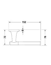 Держатель туалетной бумаги подвесной Starck T (Duravit) Германия, черный матовый