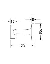 Крючок подвесной Starck T (Duravit) Германия, черный матовый