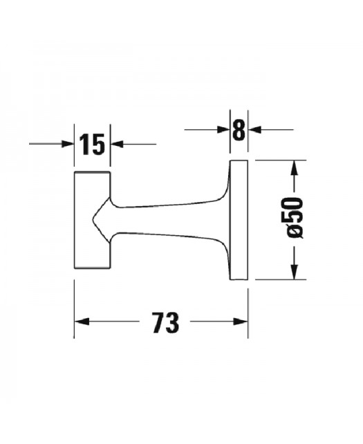 Крючок подвесной Starck T (Duravit) Германия, хром