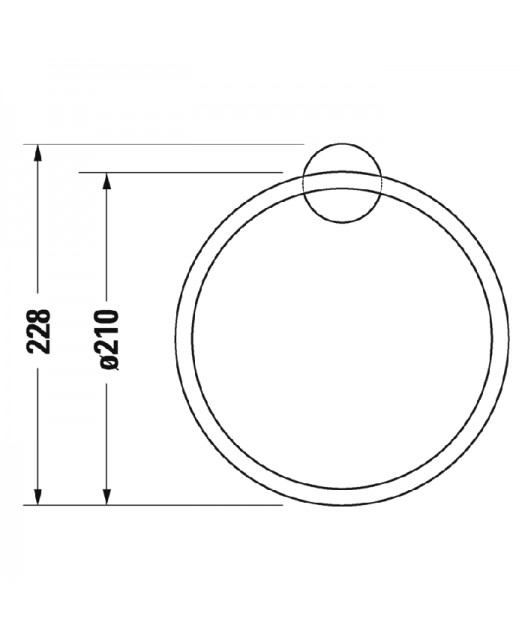 Полотенцедержатель - кольцо подвесной Starck T (Duravit) Германия, хром
