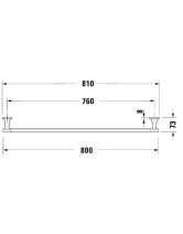 Полотенцедержатель 80см подвесной Starck T (Duravit) Германия, хром