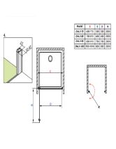 Дверь распашная в нишу NES Black DWS I 100 Right (Radaway) 1000х2000