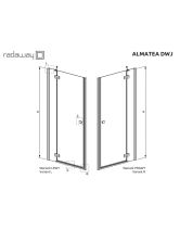 Дверь распашная в нишу Almatea DWJ 80/L (Radaway) 800х1950