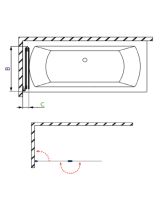 Штора для ванны Carena PND/R (Radaway) 1300x1500