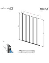 Штора для ванны EOS PNW5 (Radaway) 1070x1500