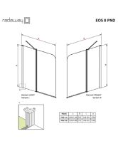 Штора для ванны EOS II PND 110/R (Radaway) 1100x1500