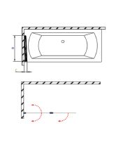 Штора для ванны Essenza New PND 100/R (Radaway) 1000x1500