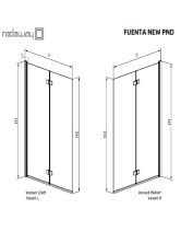 Штора для ванны Fuenta New PND 100/R (Radaway) 1000x1500