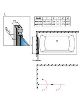 Штора для ванны Fuenta New PND 100/R (Radaway) 1000x1500