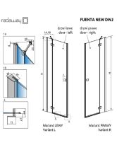 Дверь распашная в нишу Fuenta New DWJ 80R (Radaway) 800х2000