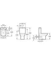 Бачок с двойным сливом D-SENSO-COMPACT (ROCA) 3/6 л белый