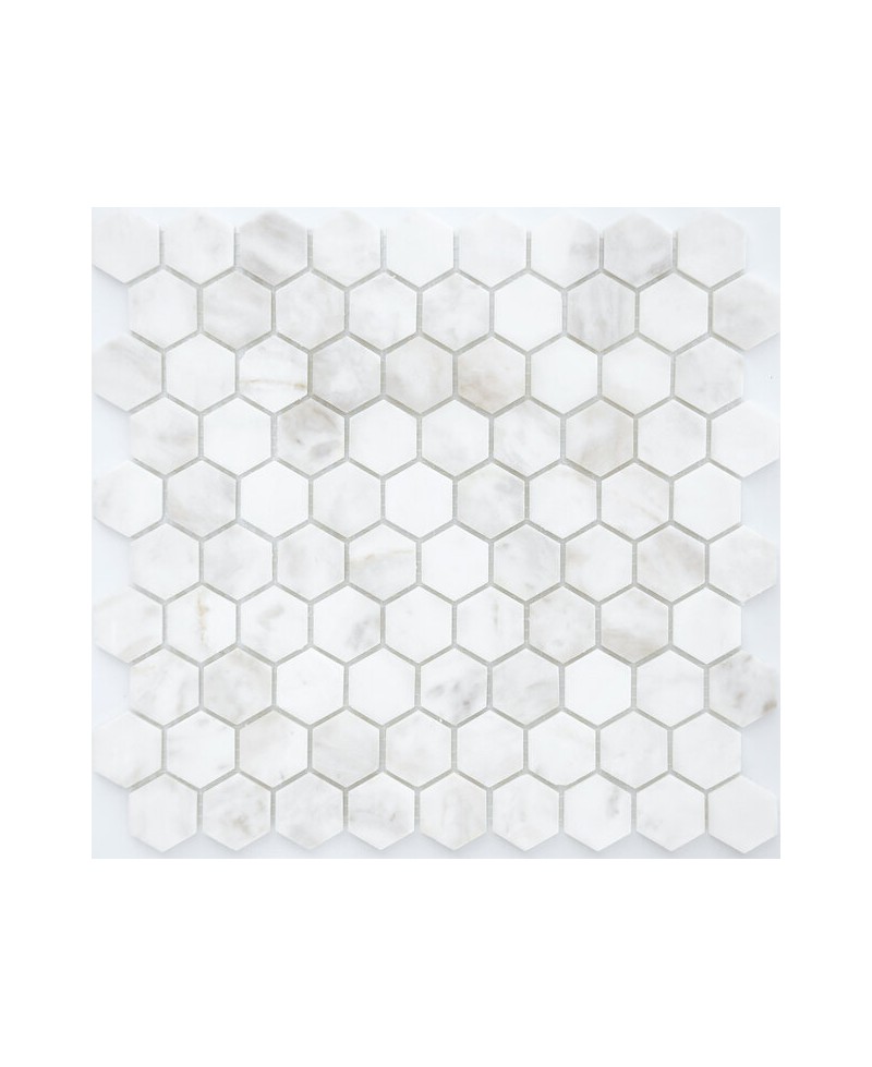 Мозаика из мрамора Dolomiti bianco MAT hex (LeeDo) Китай 28,5х30,5