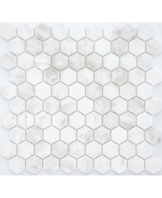 Мозаика из мрамора Dolomiti bianco MAT hex (LeeDo) Китай 28,5х30,5