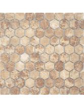 Мозаика из мрамора Emperador light MAT hex (LeeDo) Китай 28,5х30,5