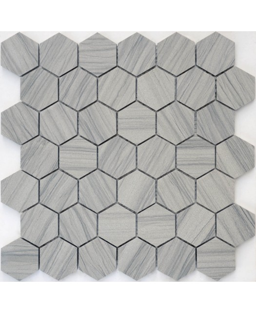 Мозаика из мрамора Marmara grey POL hex (LeeDo) Китай 29,2х29