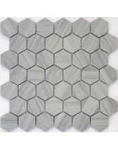 Мозаика из мрамора Marmara grey POL hex (LeeDo) Китай 29,2х29