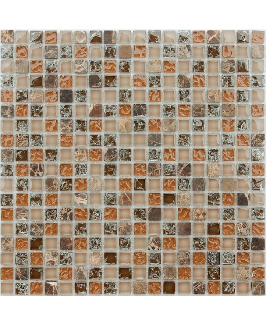 Мозайка из камня и стекла Naturelle Klondike 15x15x8 (LeeDo) Китай 30,5х30,5