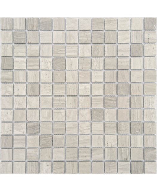 Мозаика из камня Pietrine Travertino Silver MAT 23x23х4 мм (LeeDo) Китай 29,8х29,8