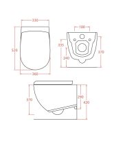 Подвесной унитаз безободковый FILE 2.0 (ARTCERAM) Италия 36х52 см, цвет grigio oliva