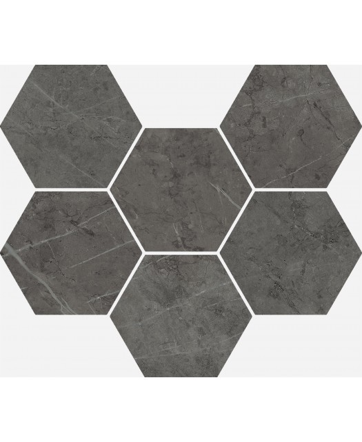 Мозаика Charme Evo Floor Project Antracite Hexagon патинированный (Italon) Россия 29х25