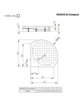 Поддон душевой полукруглый Rodos B900 (Radaway) (Польша) белый 78х78