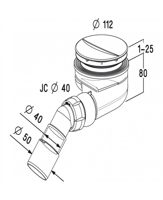 Сифон для поддонов Turboflow TB90 (Radaway) Польша, диаметр слива 90мм