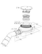 Сифон для поддонов Turboflow TBXS с магнитным клапаном (Radaway) Польша, диаметр слива 90мм