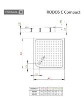 Поддон душевой квадратный Rodos C800 (Radaway) (Польша) белый 80х80