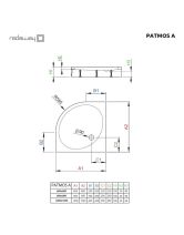 Поддон душевой полукруглый Patmos A800 (Radaway) (Польша) белый 80х80