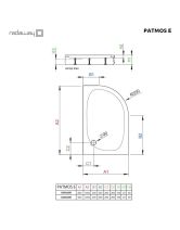 Поддон душевой полукруглый Patmos E 100x80 Левый (Radaway) (Польша) белый