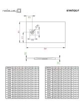 Поддон душевой прямоугольный из жидк. мрамора Kyntos F (Radaway) (Польша) белый 140х100