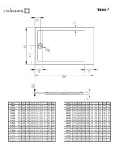 Поддон душевой прямоугольный из жидк. мрамора Teos F (Radaway) (Польша) белый 160х100