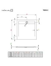 Поддон душевой квадратный из жидк. мрамора Teos C (Radaway) (Польша) антрацит 90х90